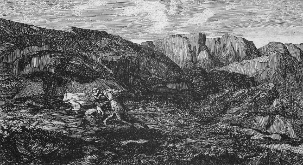 Hest og rytter av Odilon Redon