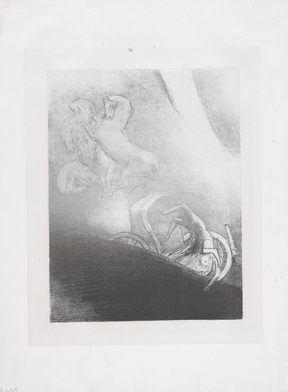 Han faller i avgrunnen... av Odilon Redon