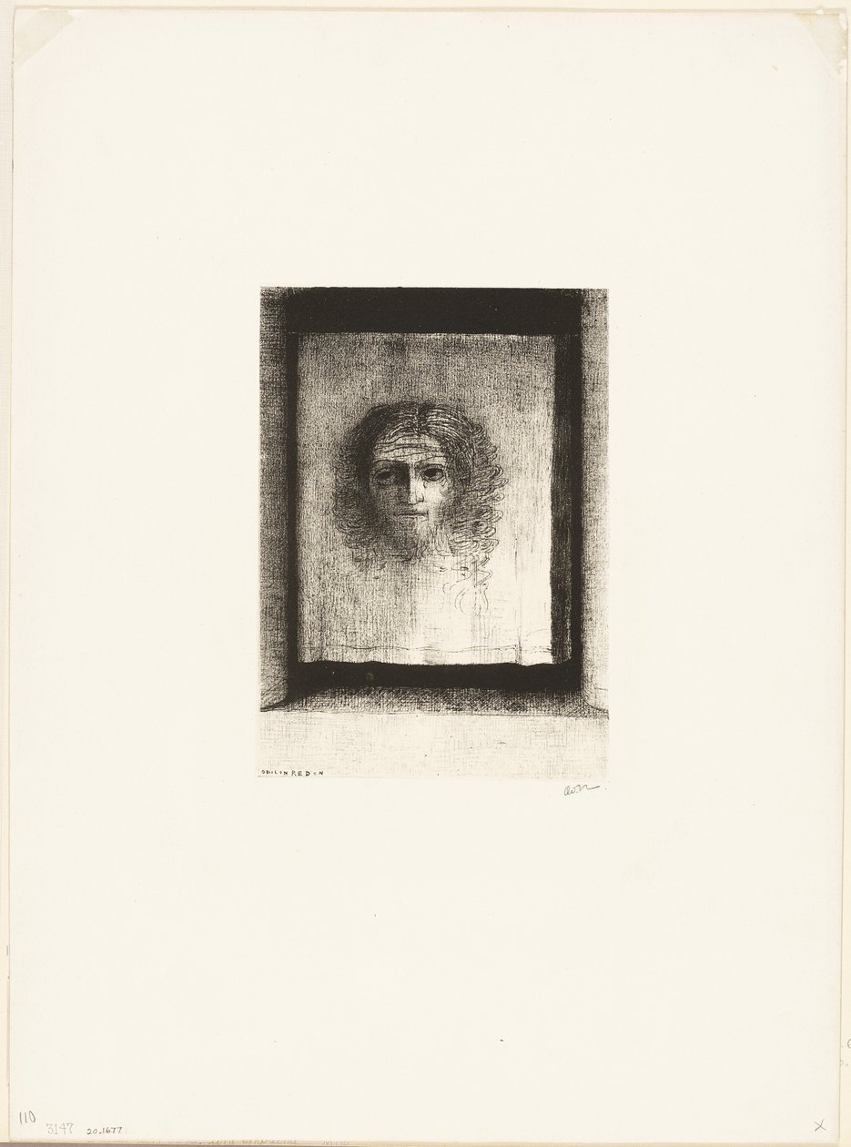 Det var et slør, et avtrykk, plate 1 av 6 av Odilon Redon