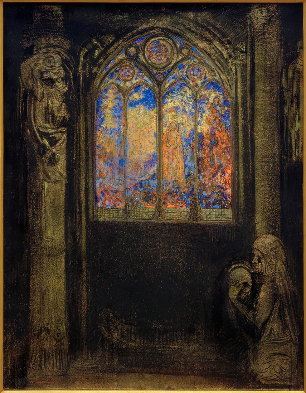 Kirkevindu av Odilon Redon