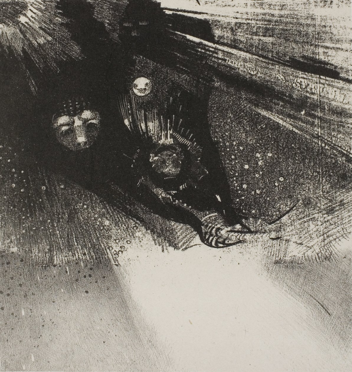 Larver So Bloodless and So Hedeous, plate 5 av 6 av Odilon Redon