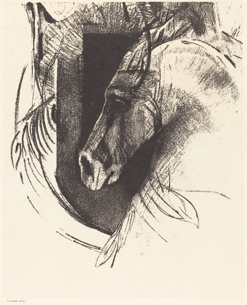 The Courier (veddeløpshesten) av Odilon Redon