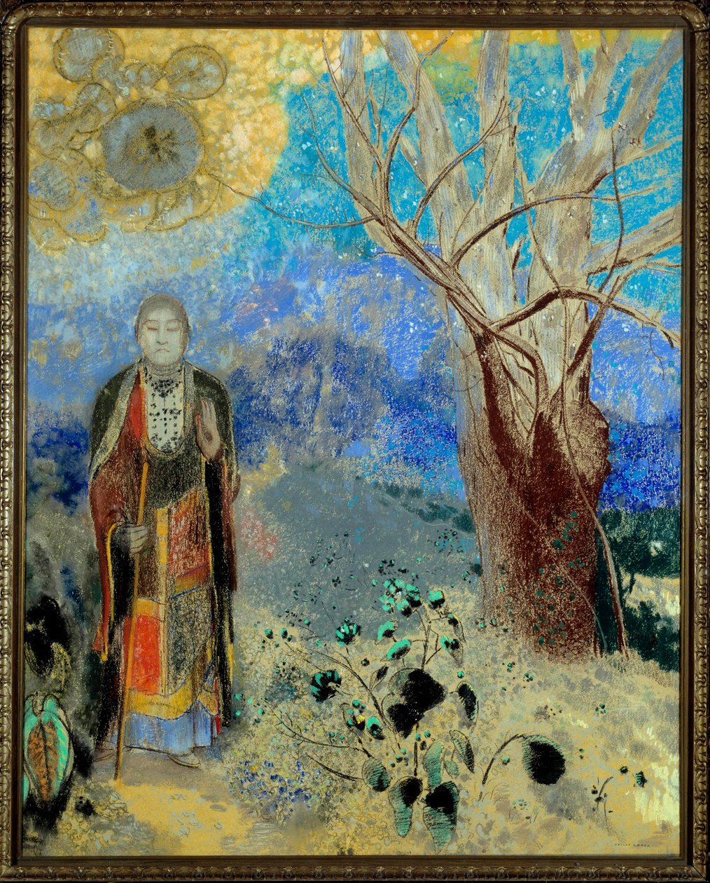 The Pastell Buddha av Odilon Redon (1840-1916) 1906-1907. Sol. 0,9x0,73 m Paris, Orsay-museet av Odilon Redon