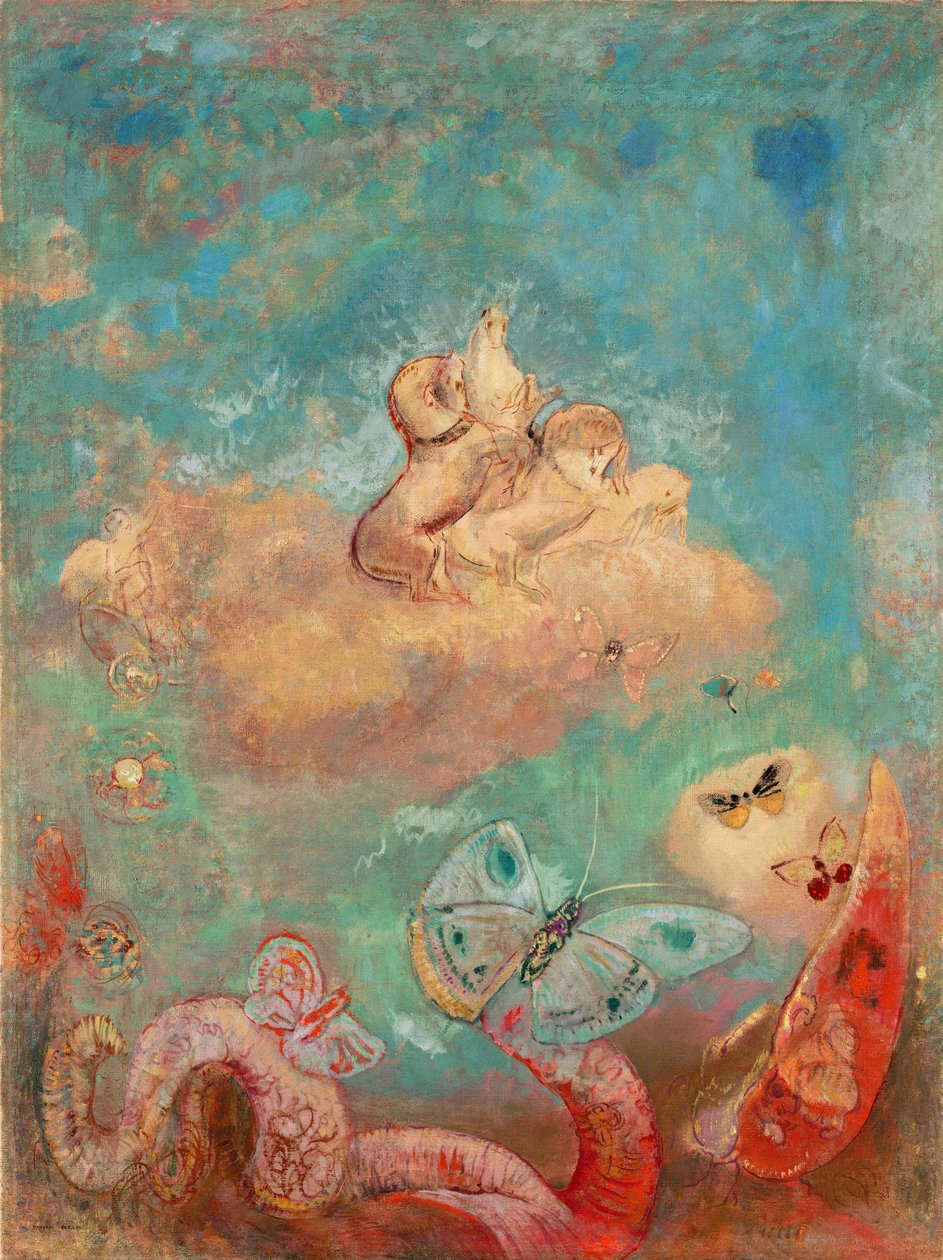 Apollos vogn. Maleri av Odilon Redon (1840-1916), olje på lerret, rundt 1912. Fransk kunst, 1900-tallet, symbolikk, nabis. Museum of Modern Art, New York (USA). av Odilon Redon