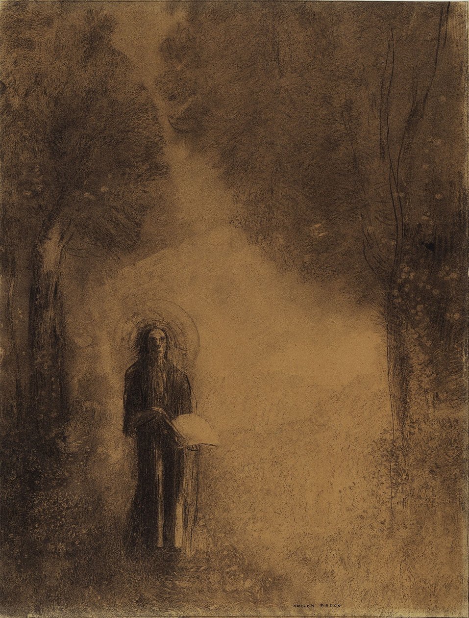 Den gående, studie til «Gående Buddha» av Odilon Redon