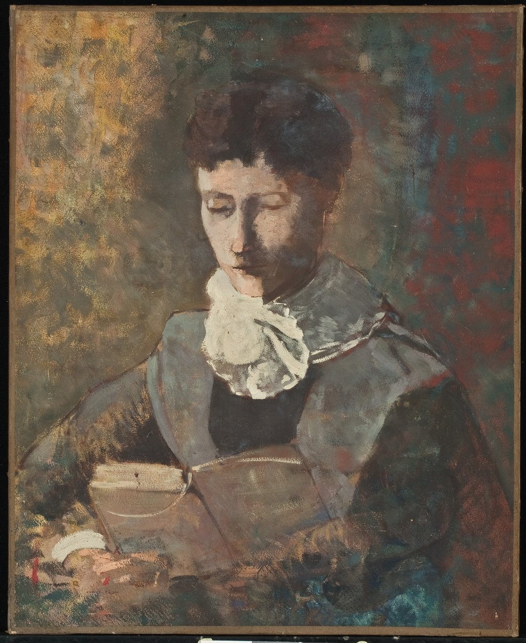 Madam Camille Redon Reading av Odilon Redon