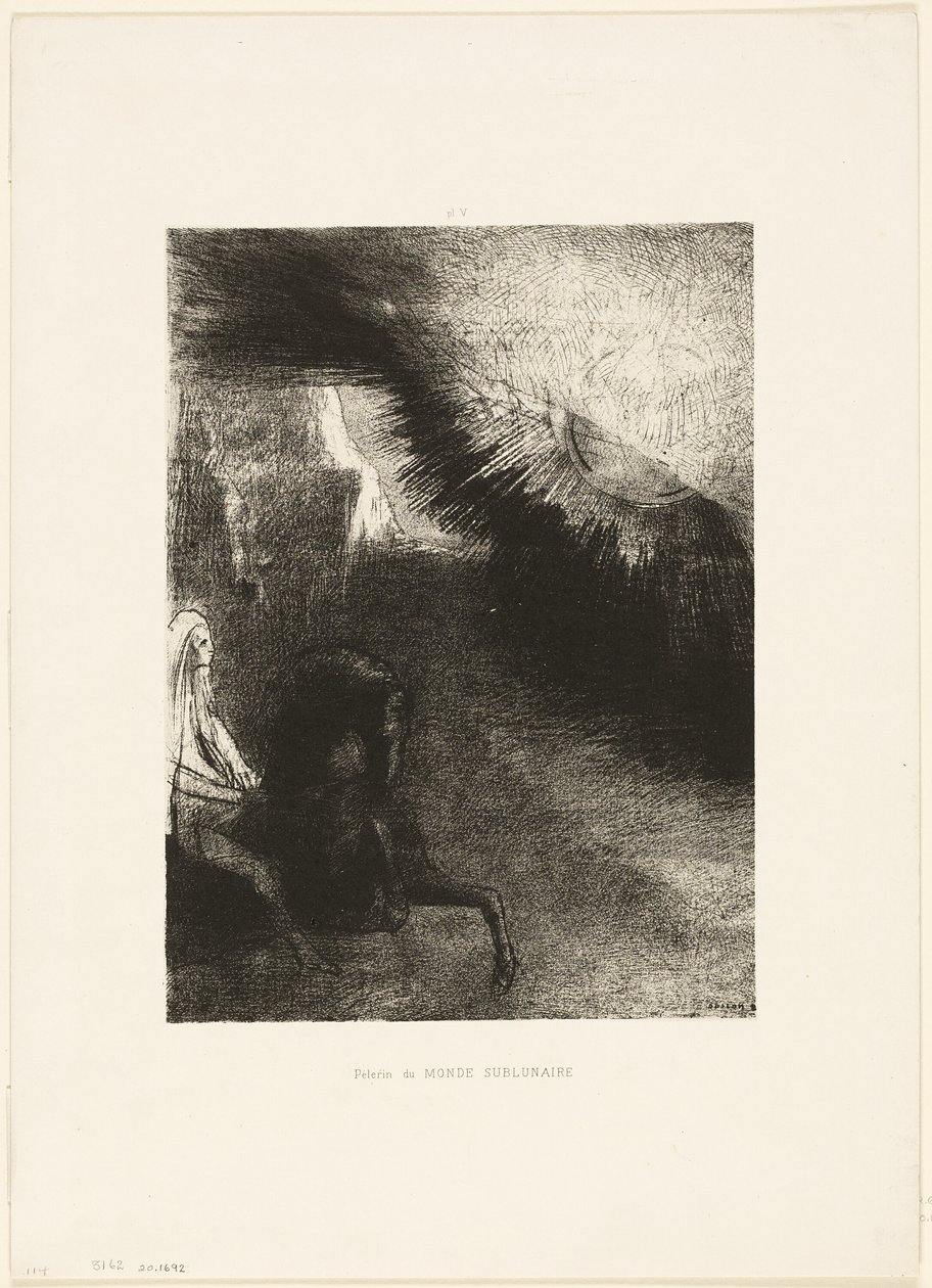 Pilgrim of the Sublunary World, plate 5 av 6 av Odilon Redon