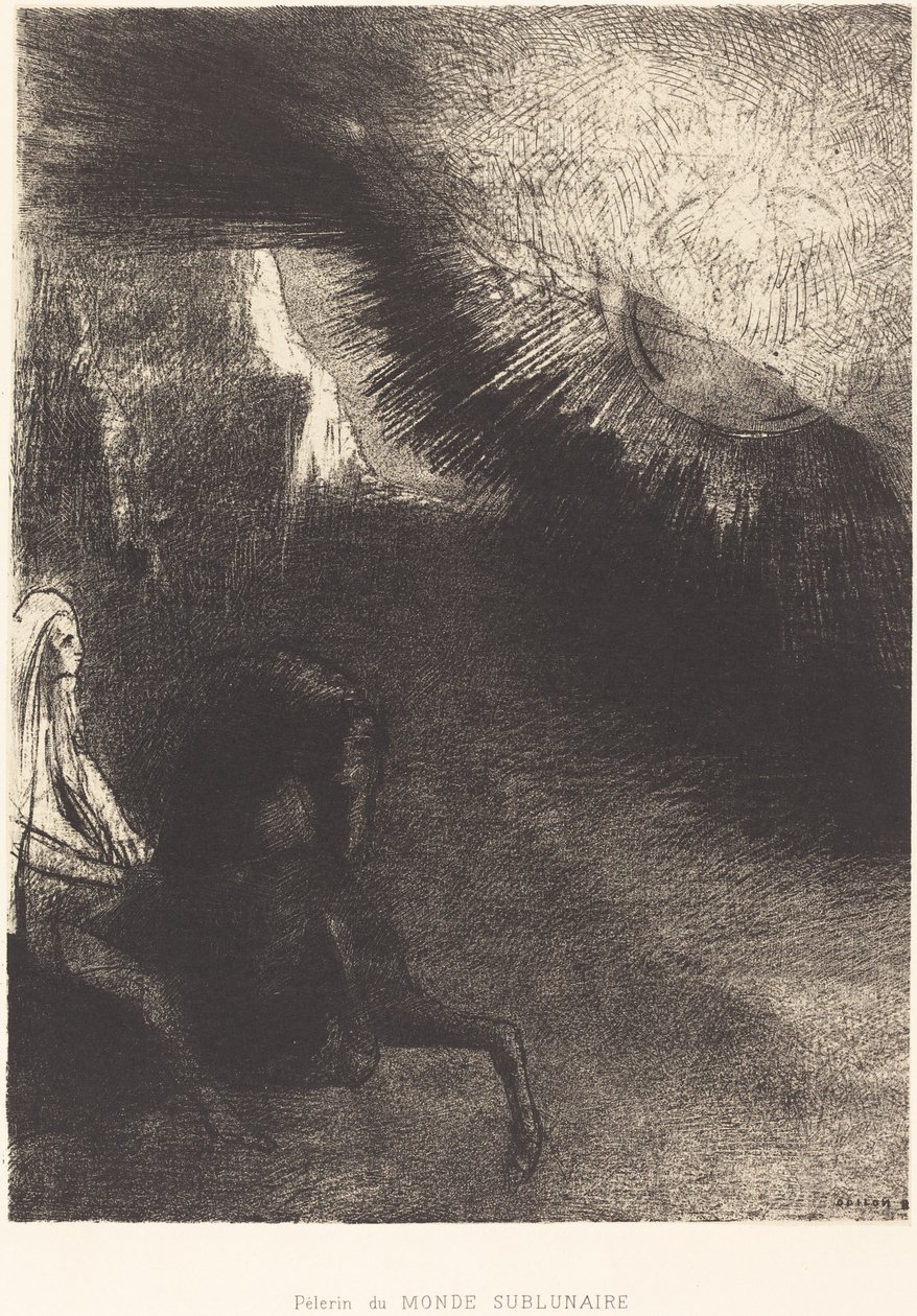 Pilgrim fra den undermåneske verden av Odilon Redon
