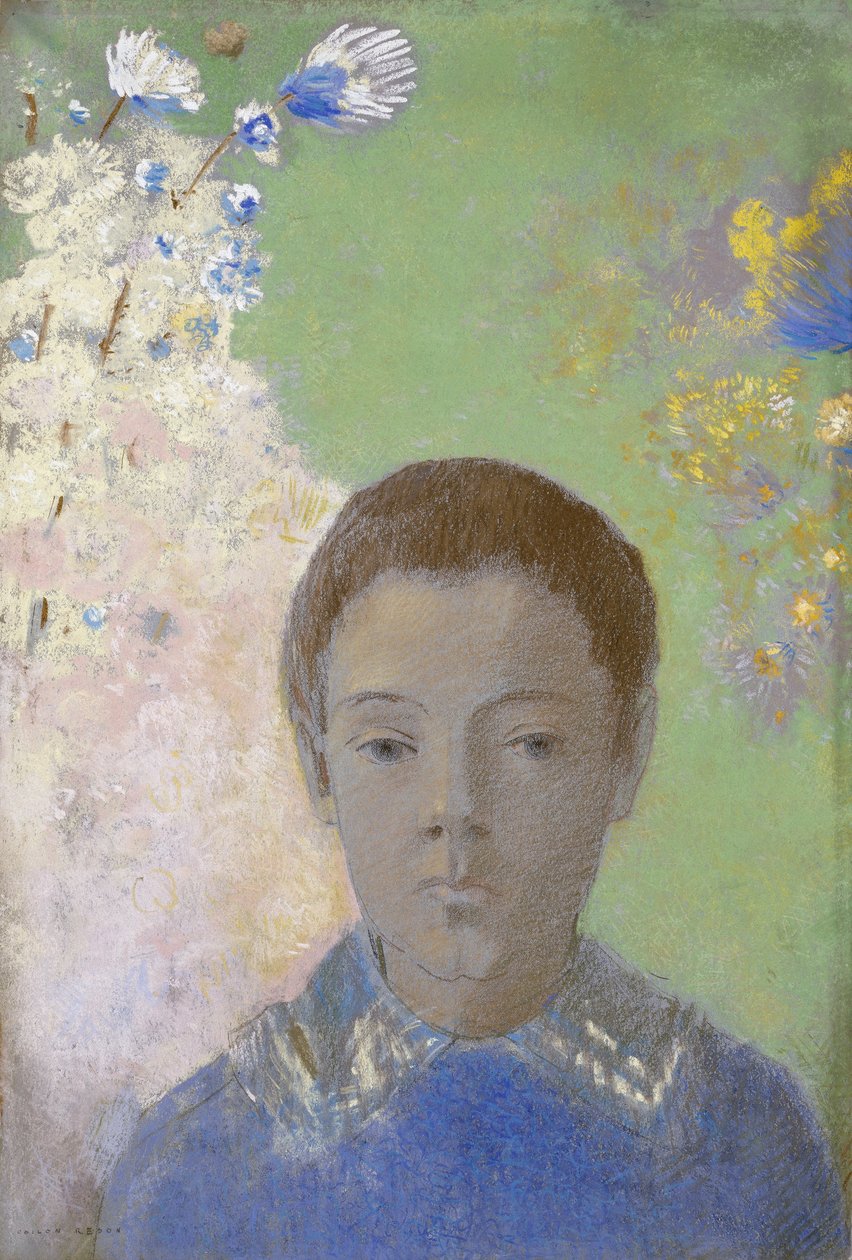 Portrett av Ari Redon, ca. 1898 av Odilon Redon