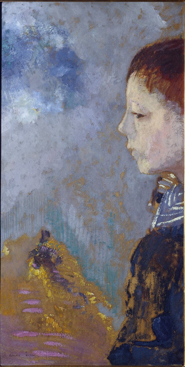 Portrett av Ari Redon på marinepasset - 1897. Olje på lerret av Odilon Redon