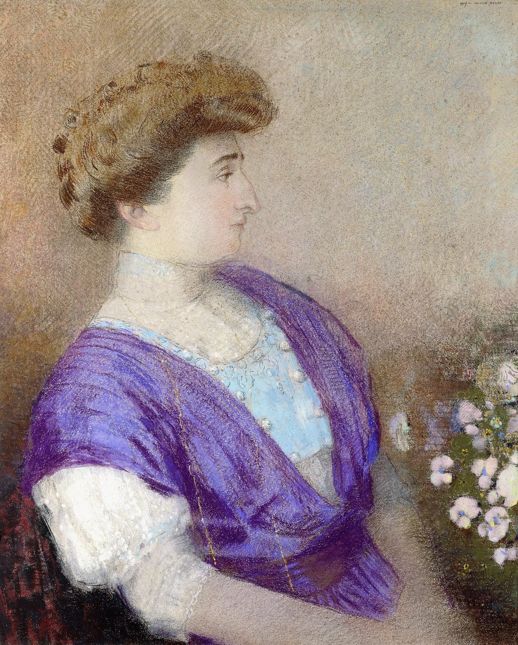 Portrett av Marquise de Gonet, 1907 av Odilon Redon