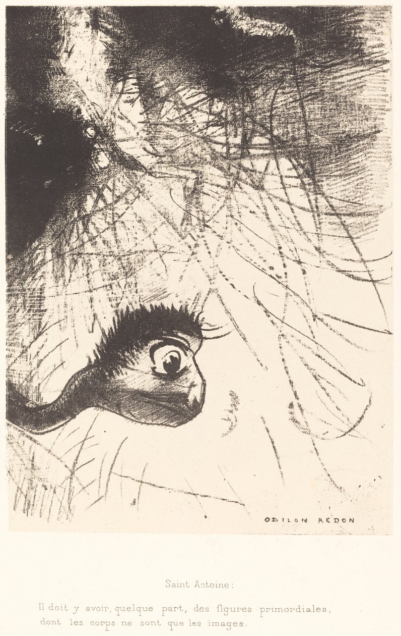 Saint Anthony: "Et sted må det være urformer hvis kropper bare er bilder" av Odilon Redon