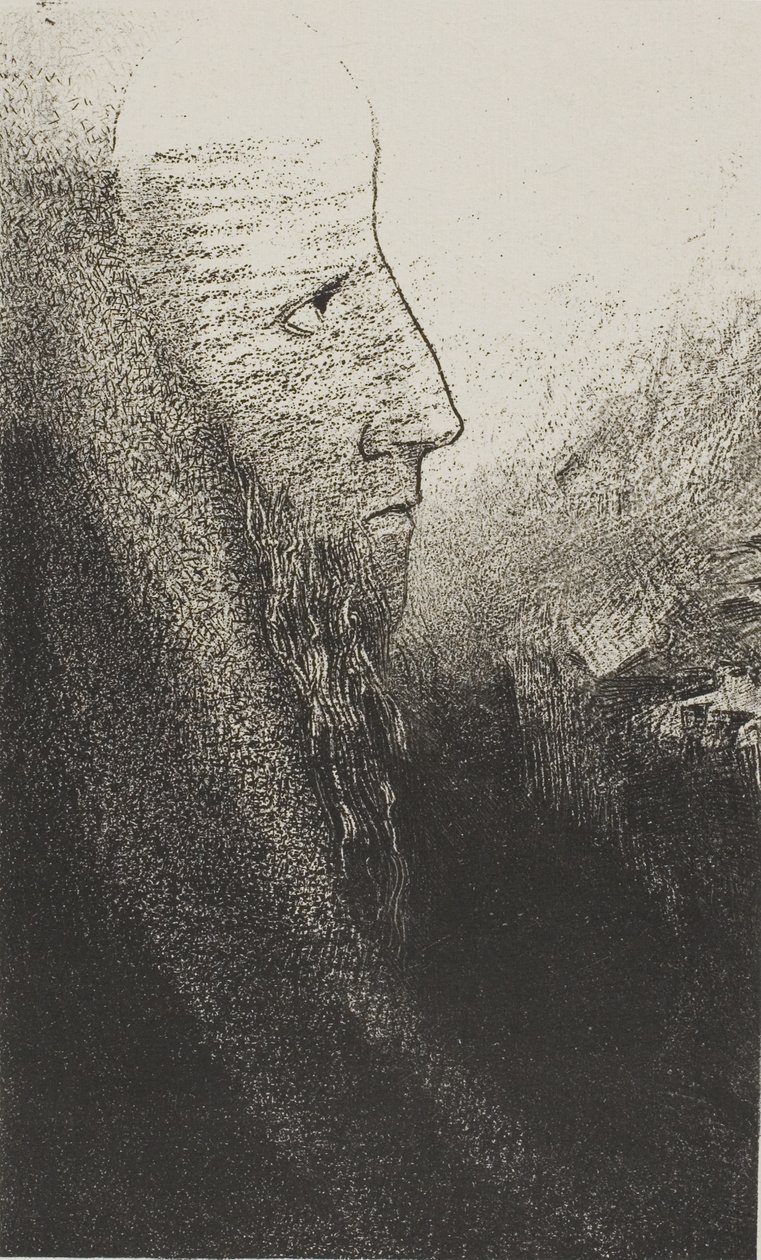 Saint Anthony: "Hjelp meg, o min Gud!", plate 2 av 24 av Odilon Redon