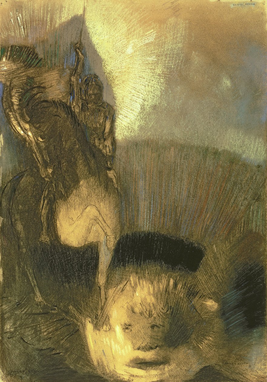 St. George, ca. 1905 (pastell på papir) av Odilon Redon