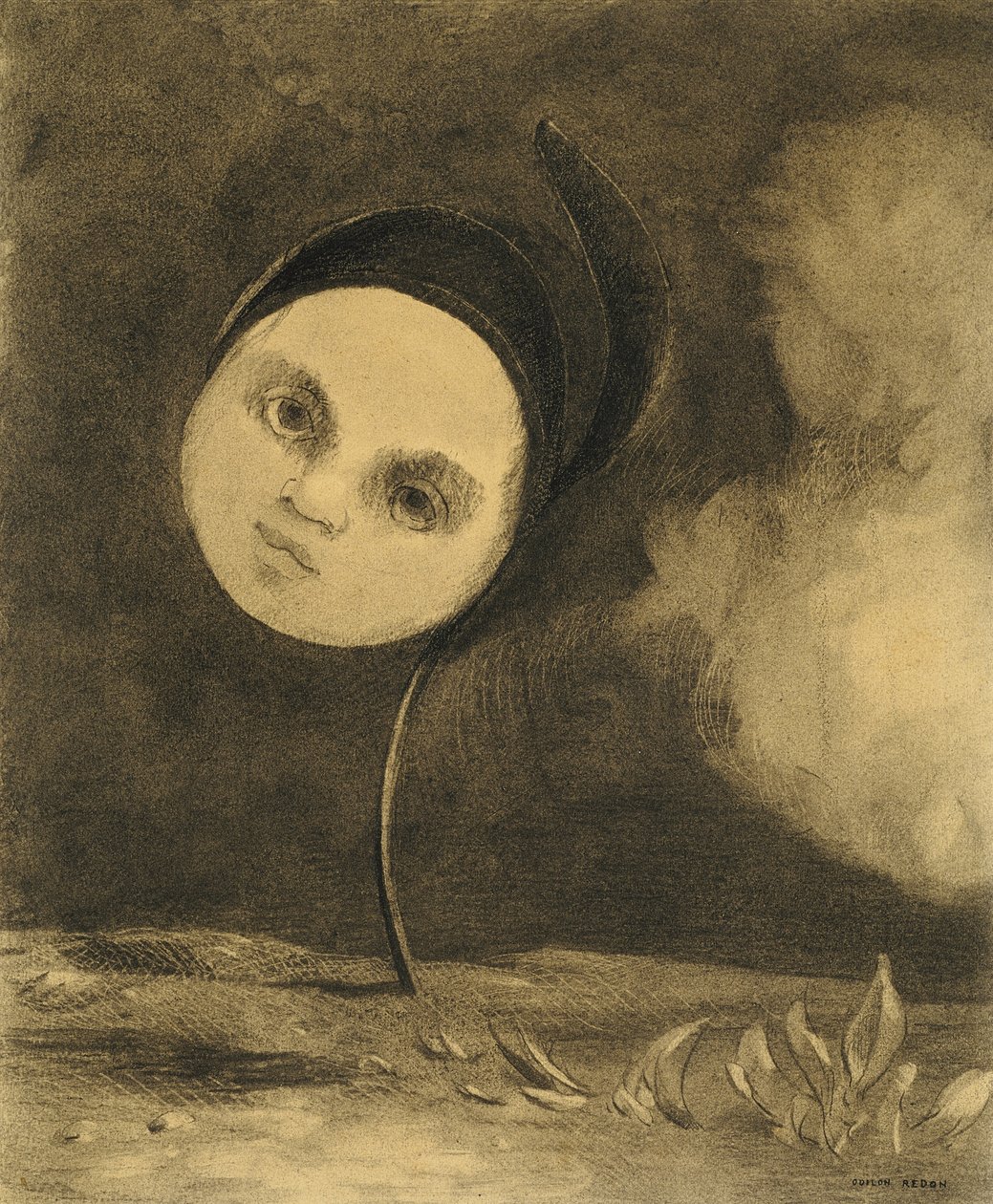 Merkelig blomst av Odilon Redon