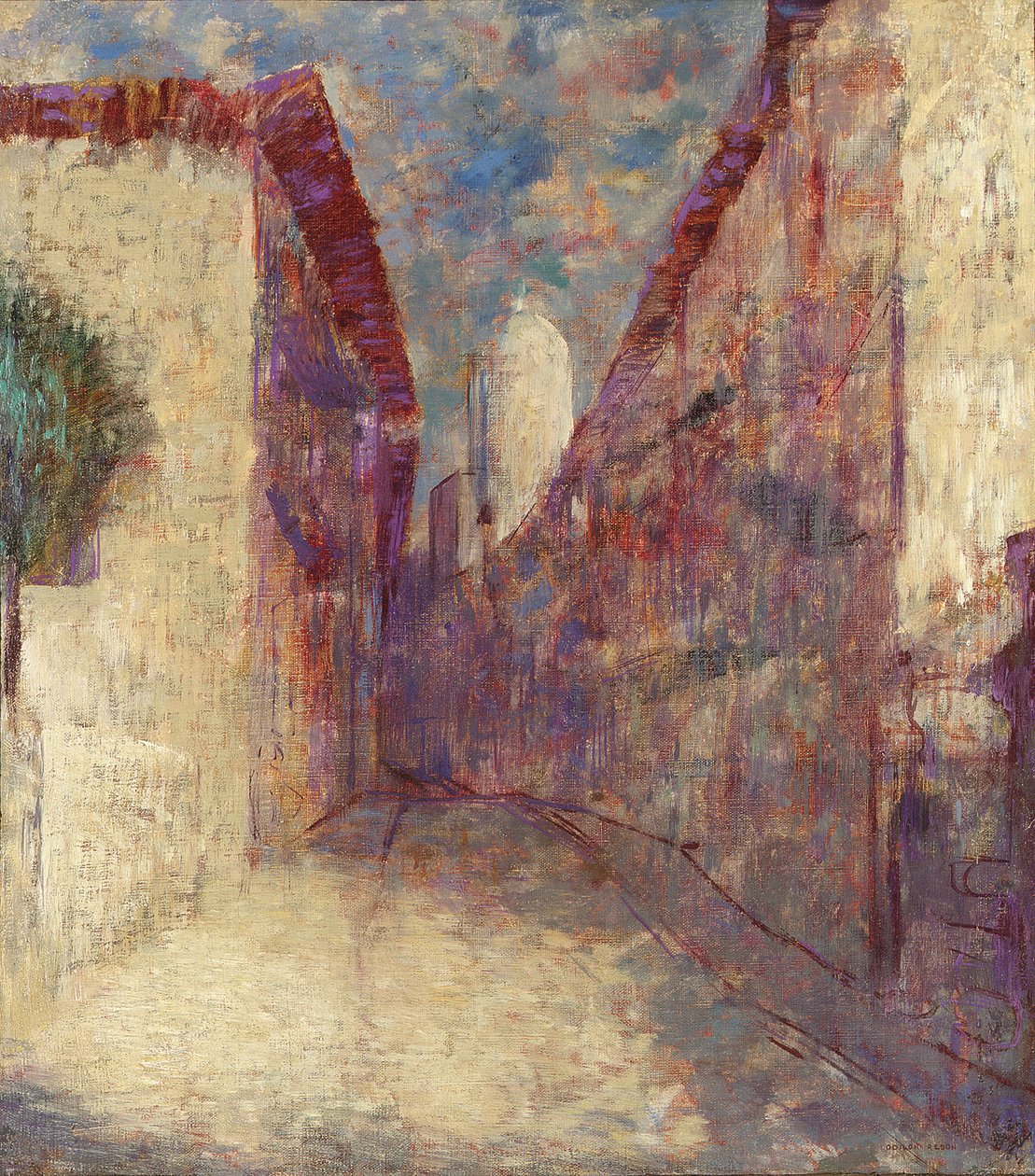 Gate i Fontarabie (olje på lerret) av Odilon Redon