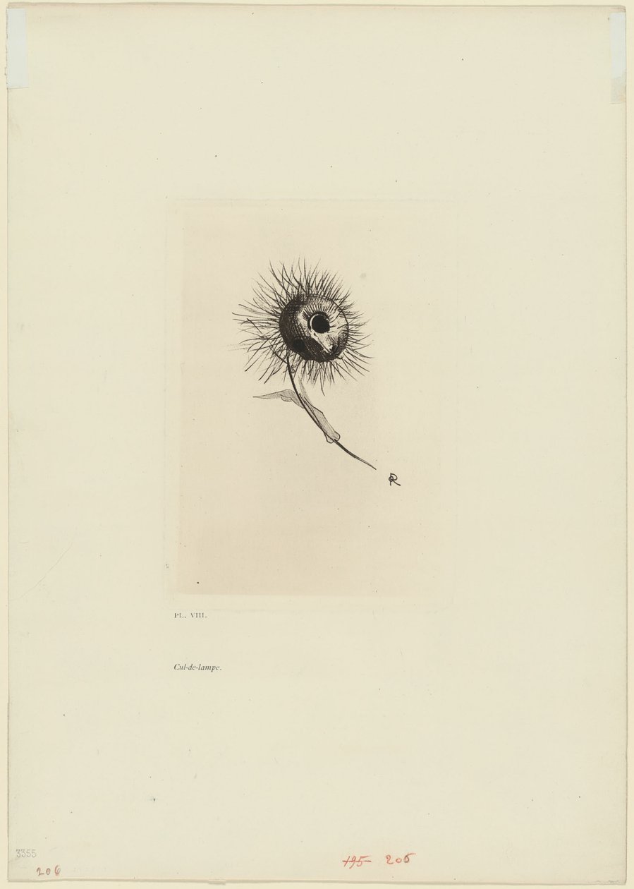 Bakstykke, plate 9 av 9 av Odilon Redon