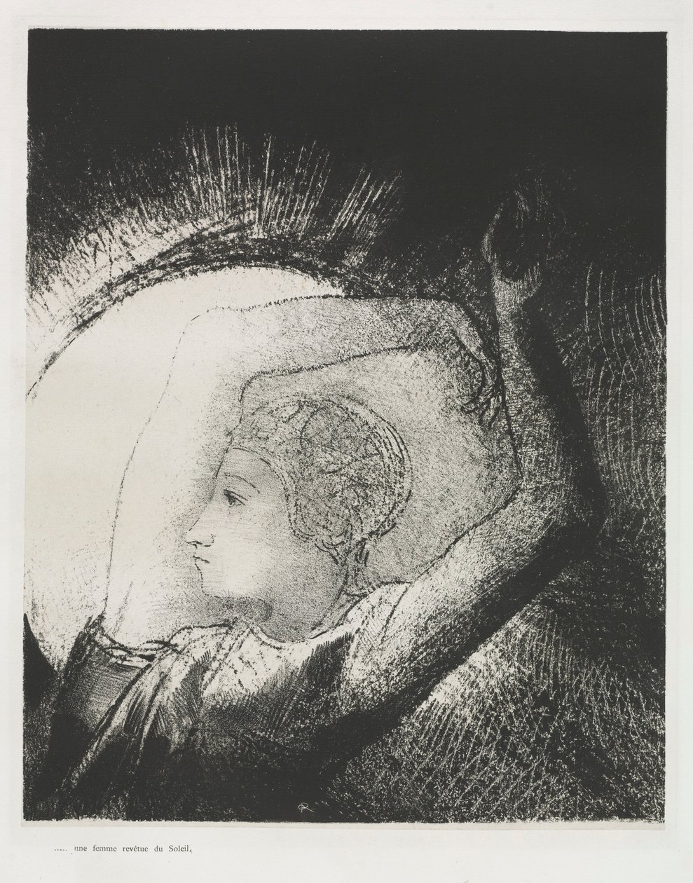 The Apocalypse of Saint John: A Woman Clotted with the Sun, 1899. av Odilon Redon