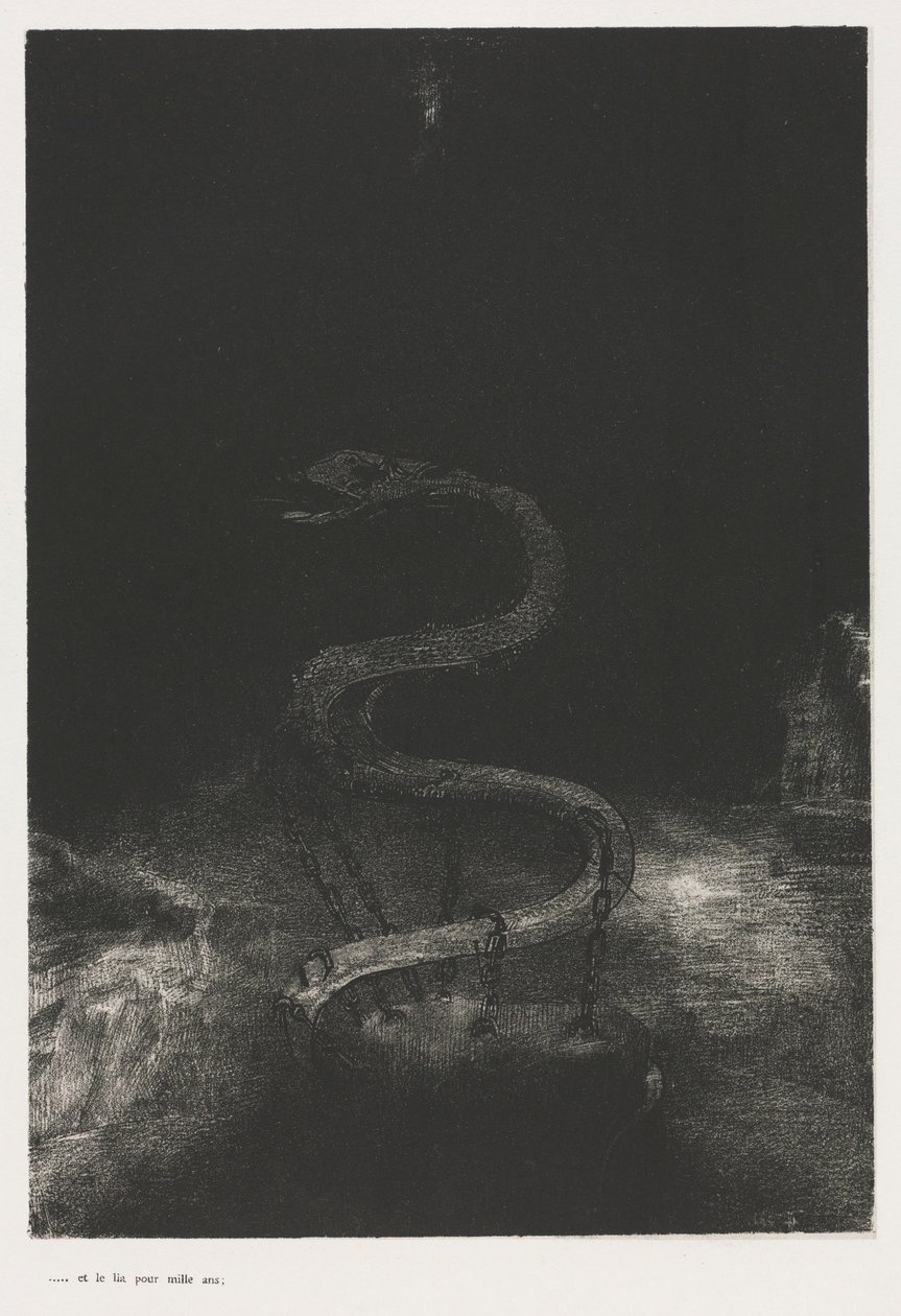 The Apocalypse of Saint John: And Bound Him a Thousand Years, 1899. av Odilon Redon