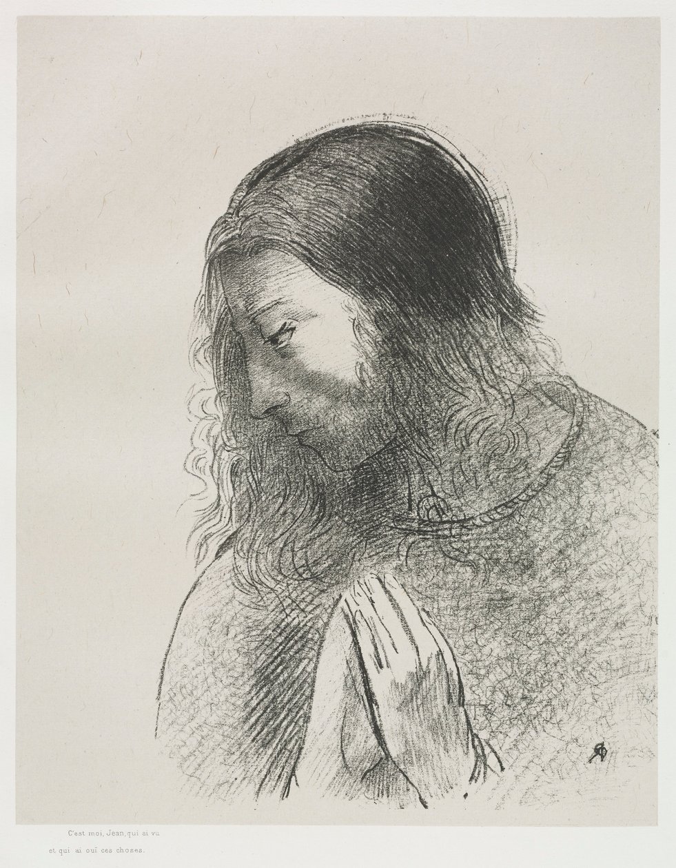 The Apocalypse of Saint John: Og jeg John så disse tingene og hørte dem, 1899. av Odilon Redon