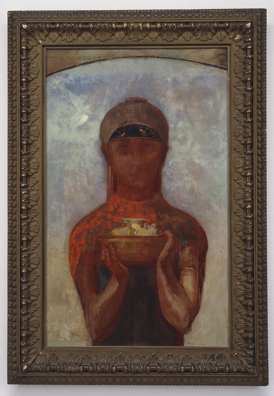 The Cup of Mystery, eller Sibyl, ca. 1890 av Odilon Redon