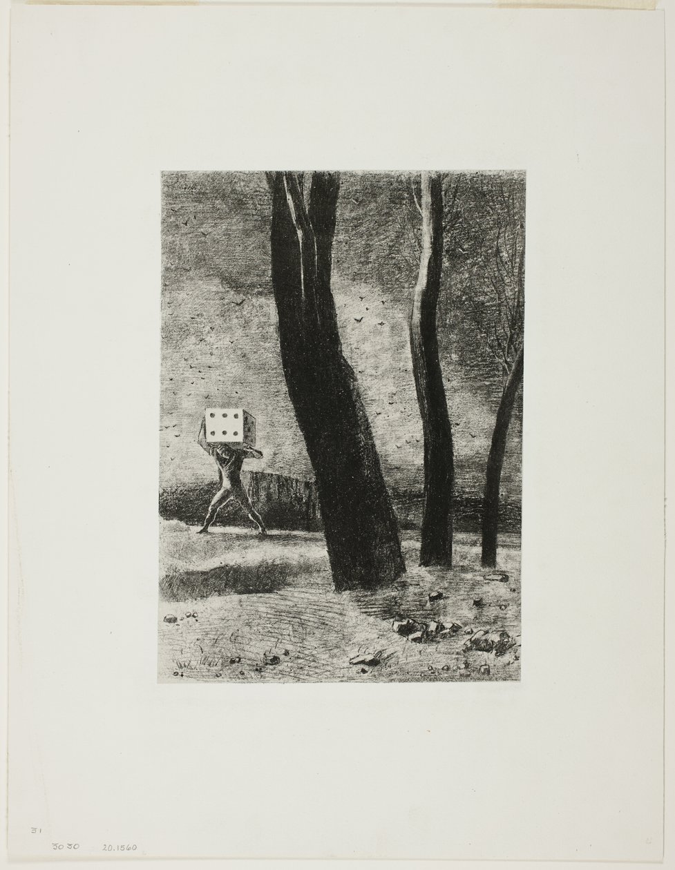 The Gambler, plate fem fra In Dreams av Odilon Redon