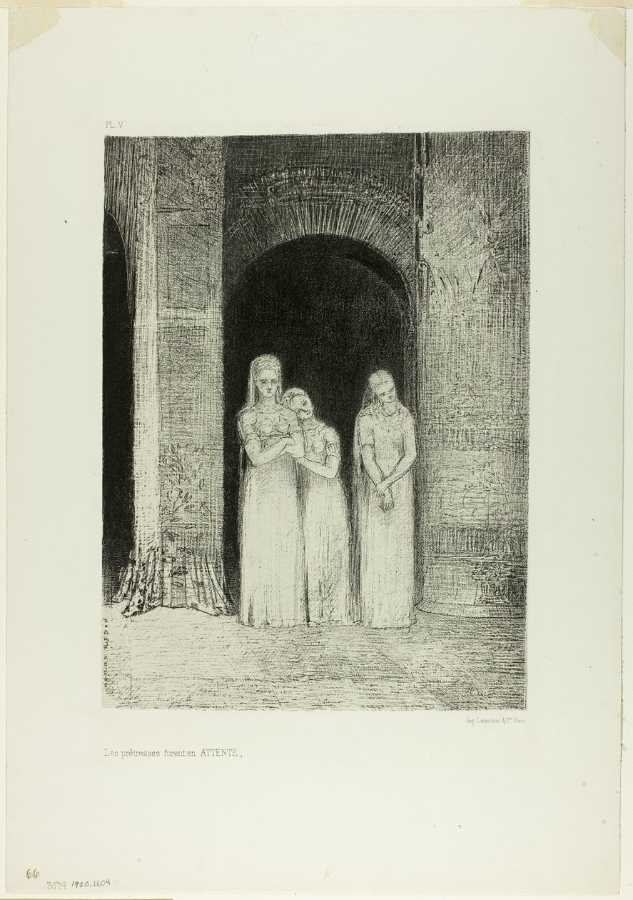 Prestinnene ventet, fra natt av Odilon Redon