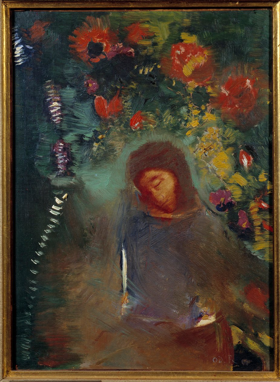 Bønnemaleriet av Odilon Redon (1840-1916) 1893 Søn. 0,32x0,24 m Bordeaux, Musee des Beaux Arts av Odilon Redon
