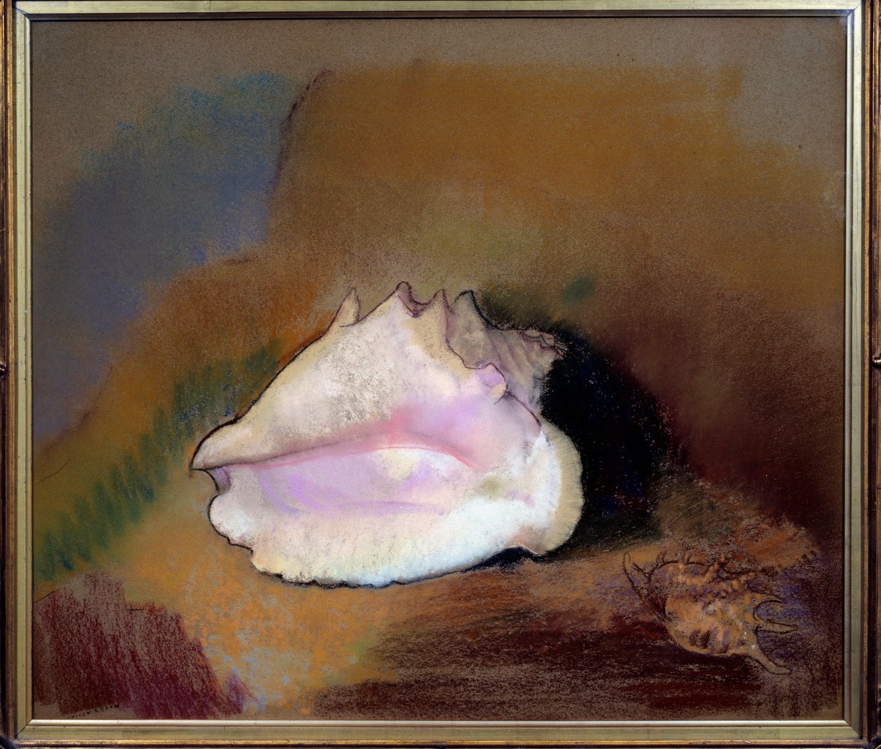 Skallet. Pastellmaleri av Odilon Redon (1840-1916) av Odilon Redon