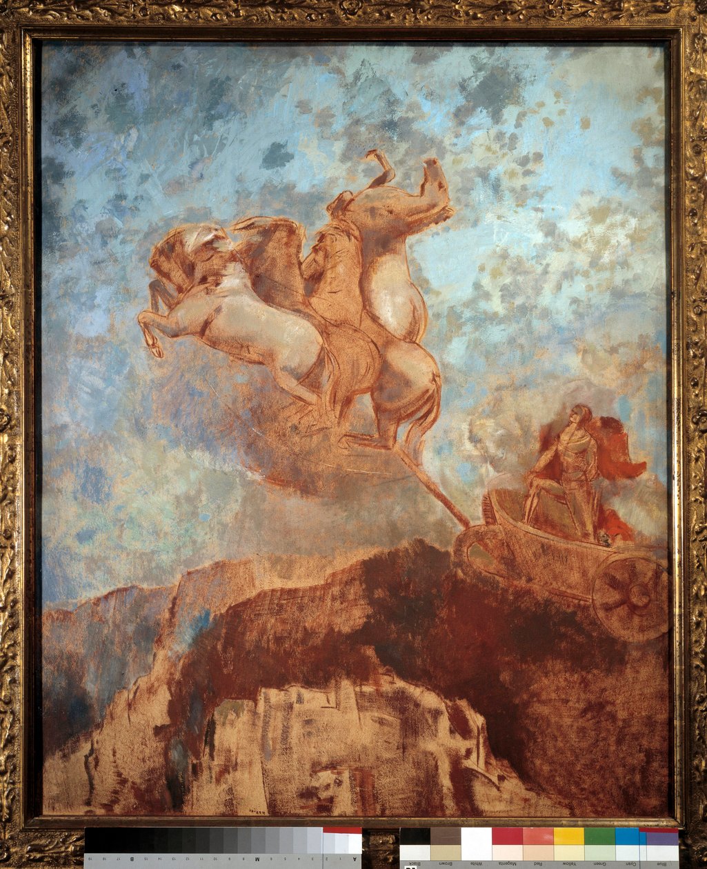 Tanken til Apollo-maleri av Odilon Redon (1840-1916) Bordeaux fra 1800-tallet, Musee des Beaux Arts av Odilon Redon