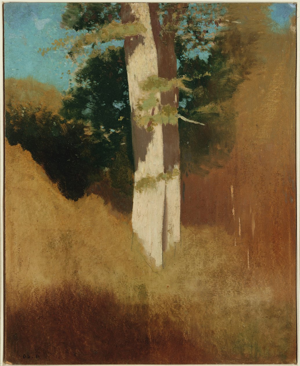 Tre med blå himmel av Odilon Redon