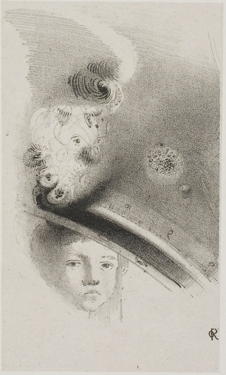 Prøvelitografi uten tittel av Odilon Redon