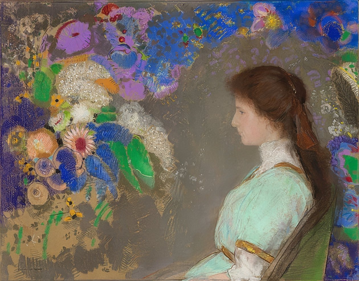 Violette Heymann. 1910 av Odilon Redon