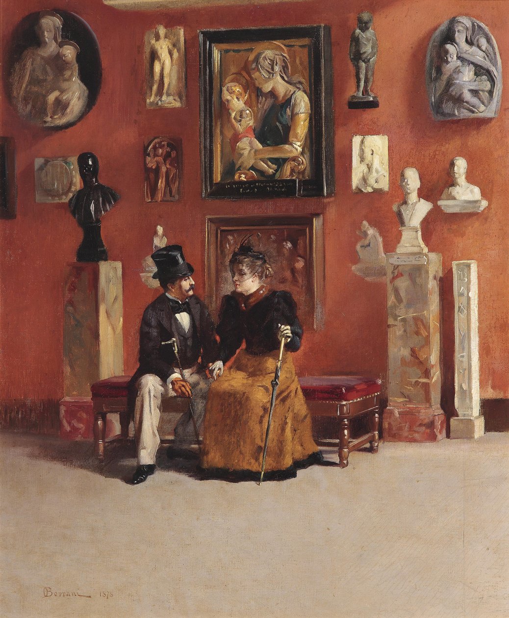 Rendezvous på Uffizi av Odoardo Borrani