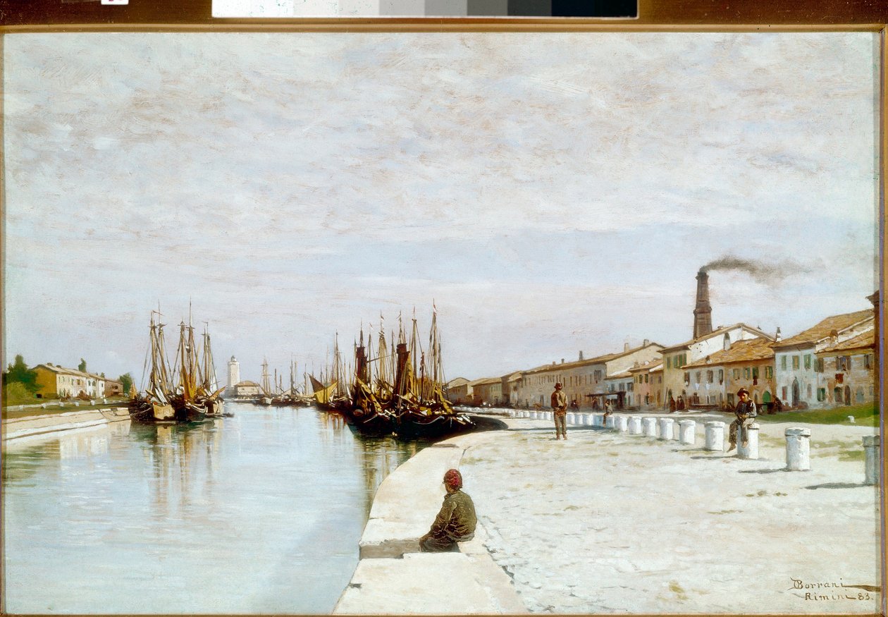 Marina of Rimini (olje på lerret av Odoardo Borrani