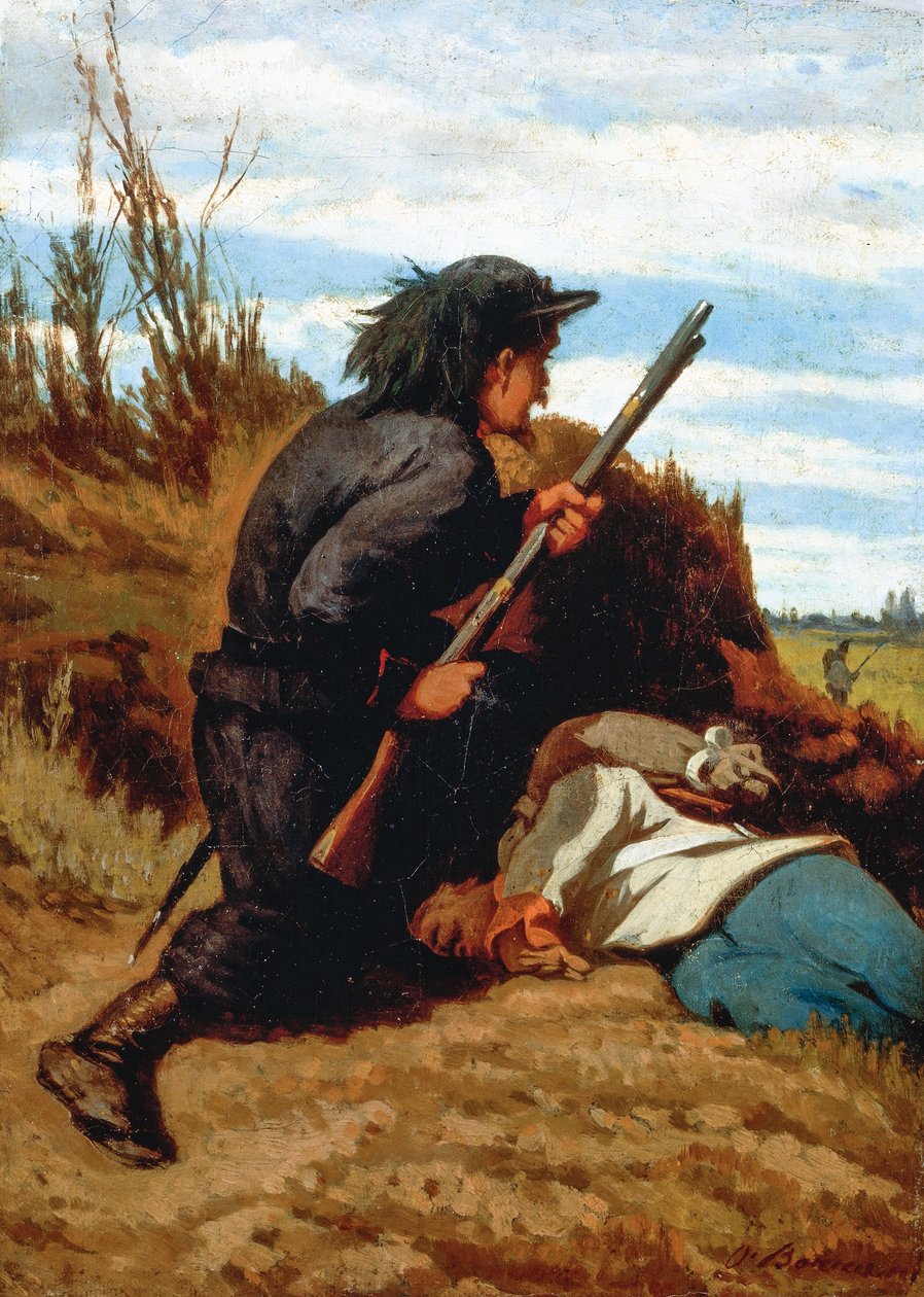 Soldat i skyttergraver av Odoardo Borrani