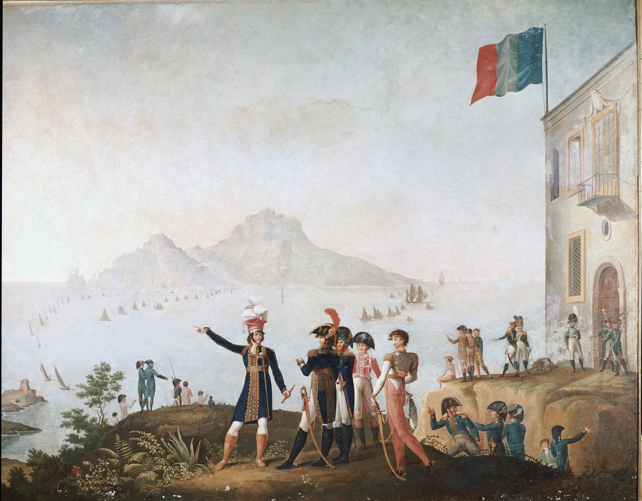 Kongen av Napoli beordrer erobringen av byen i august 1808 og deltar på den fra Massa Lubrense av Odoardo Fischetti