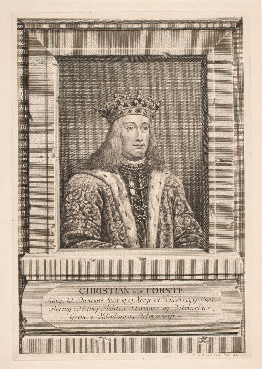 "Christian den første" av Odvardt Helmoldt de Lode
