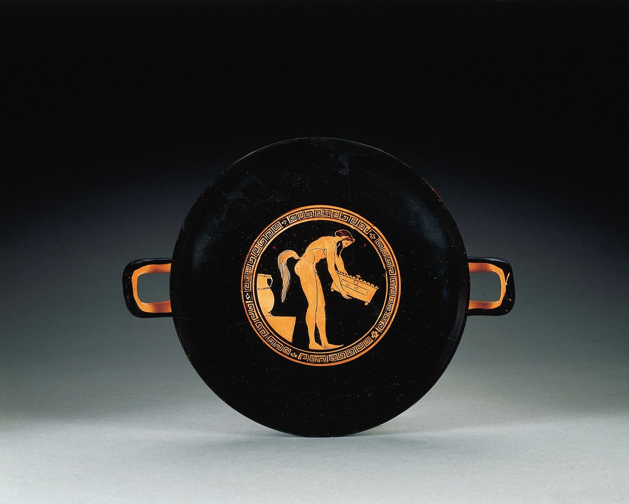 Attisk rødfigur kylix, ca.470 f.Kr av Oedipus Painter