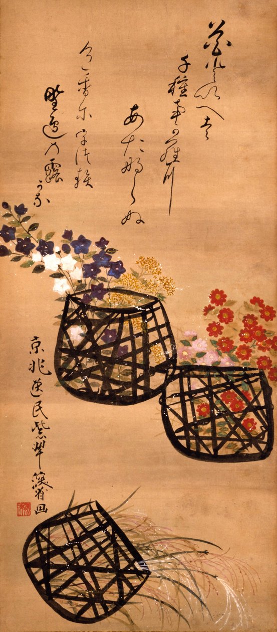 Blomsterkurver av Ogata Kenzan
