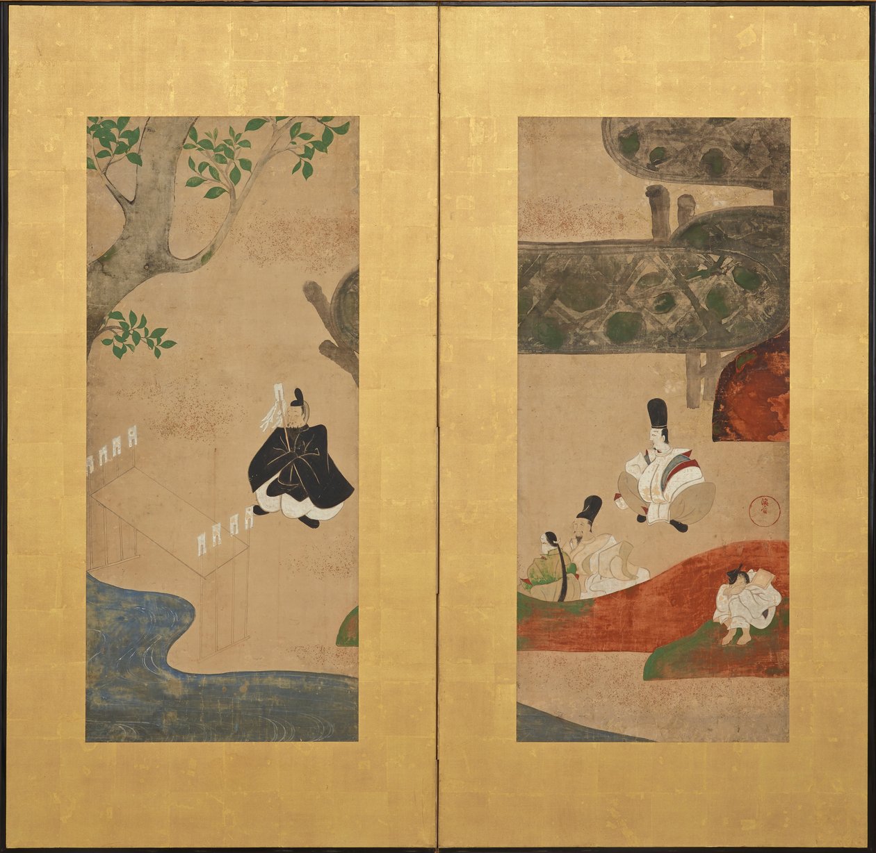 En Shinto-seremoni, Edo-perioden, slutten av 1600-tallet - begynnelsen av 1700-tallet. av Ogata Kenzan