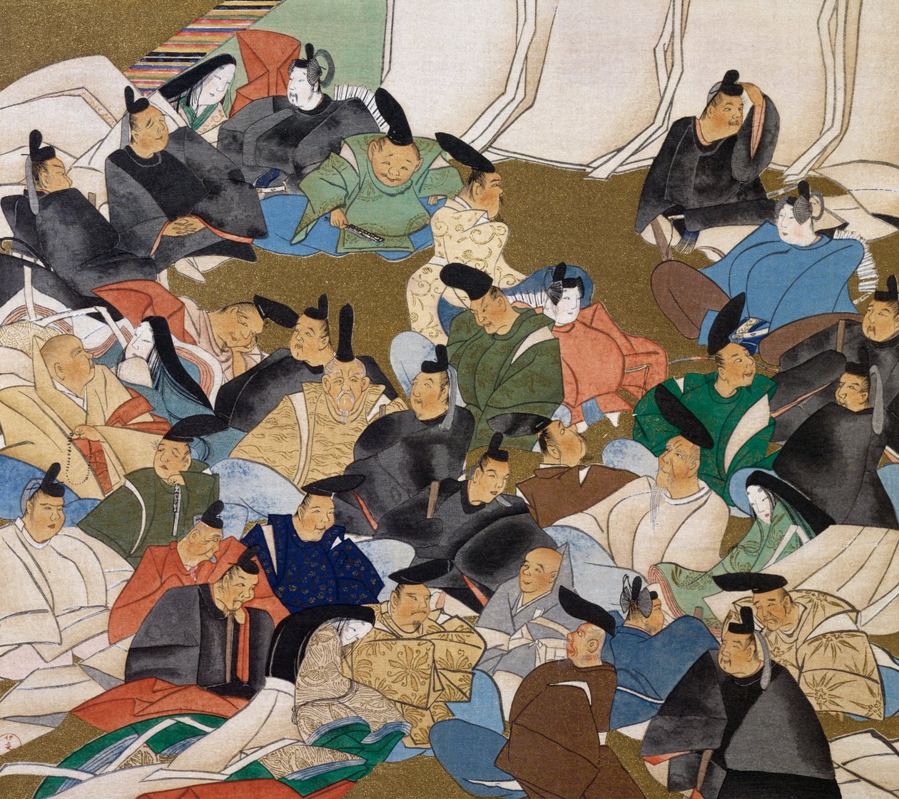 36 poeter, maleri på papir av Ogata Korin (1658-1716), Japan, Edo-perioden av Ogata Korin