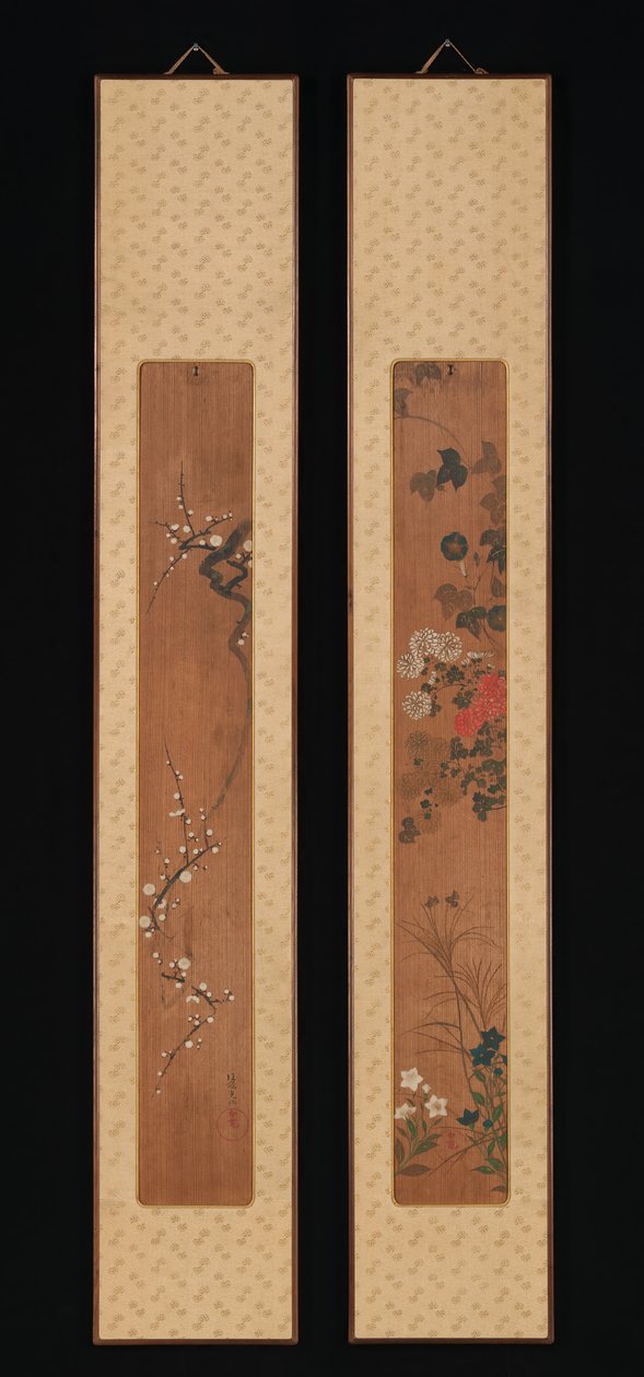 Blomster av vår og høst, kort tid etter 1701. av Ogata Korin