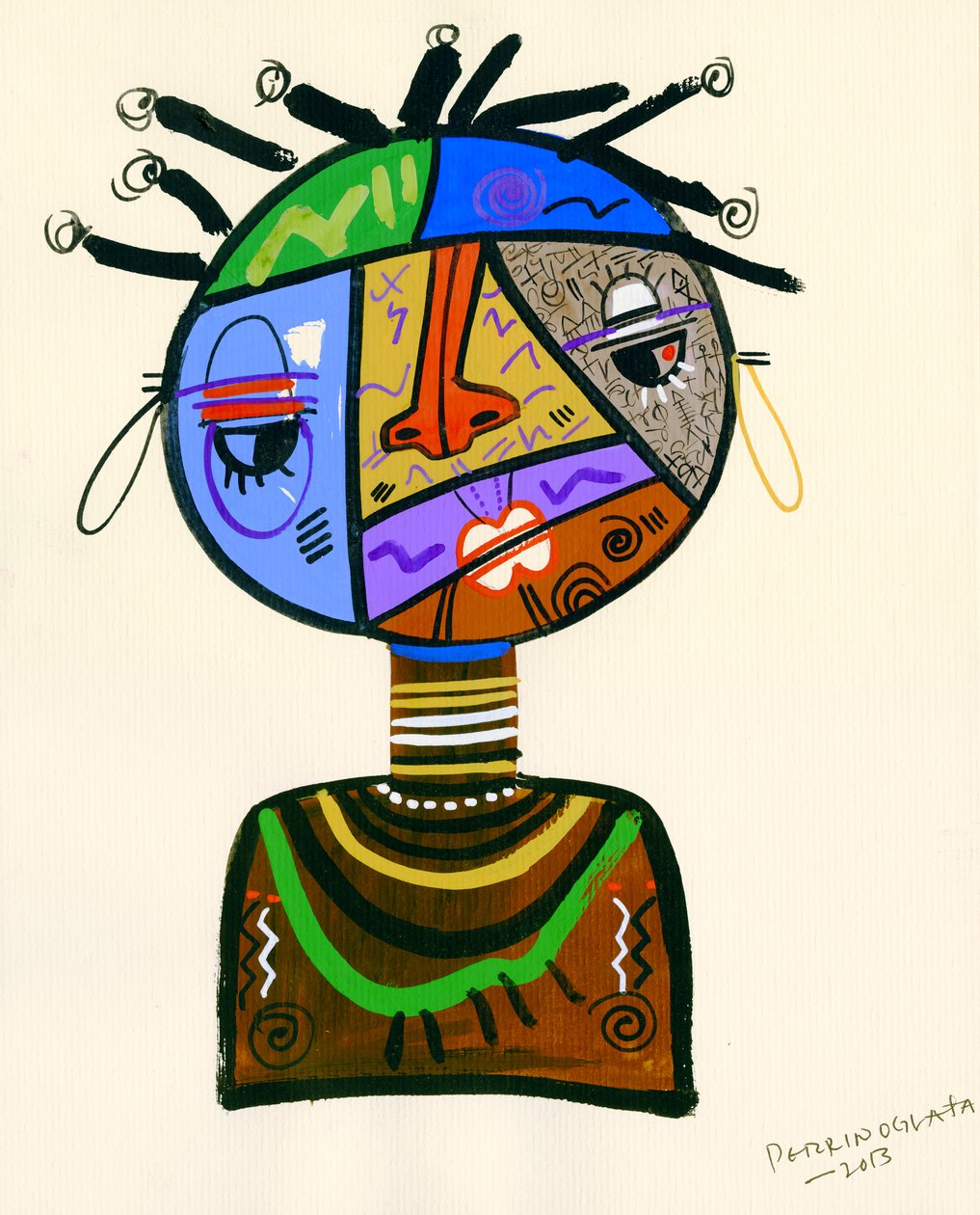 The Bold Face of Time, 2013 av Oglafa Ebitari Perrin