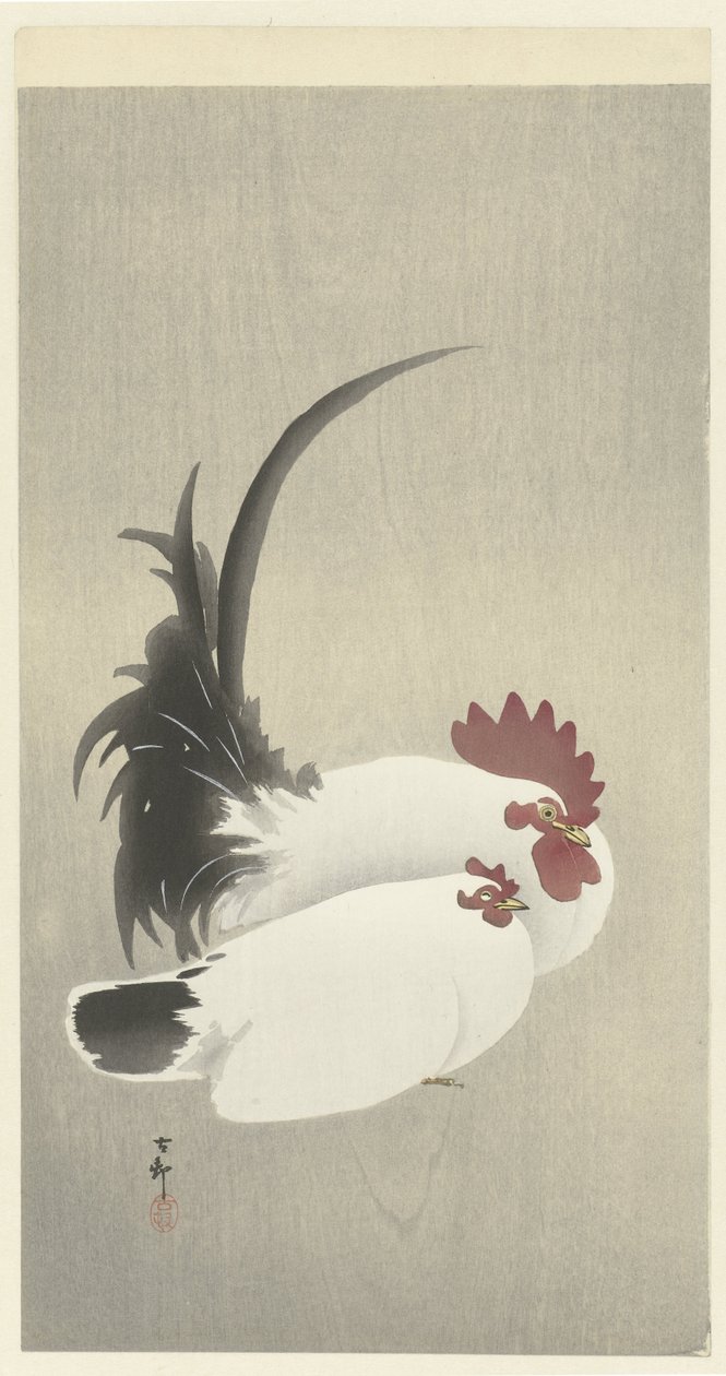 hane og høne av Ohara Koson
