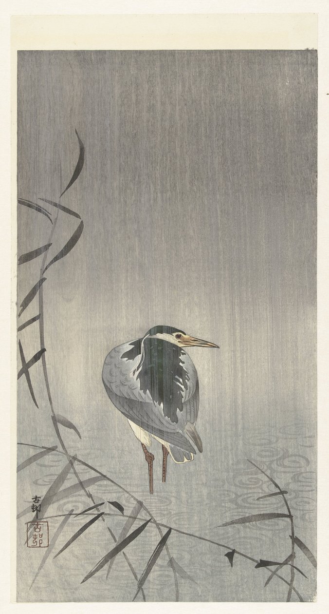 Kvakk i regn av Ohara Koson