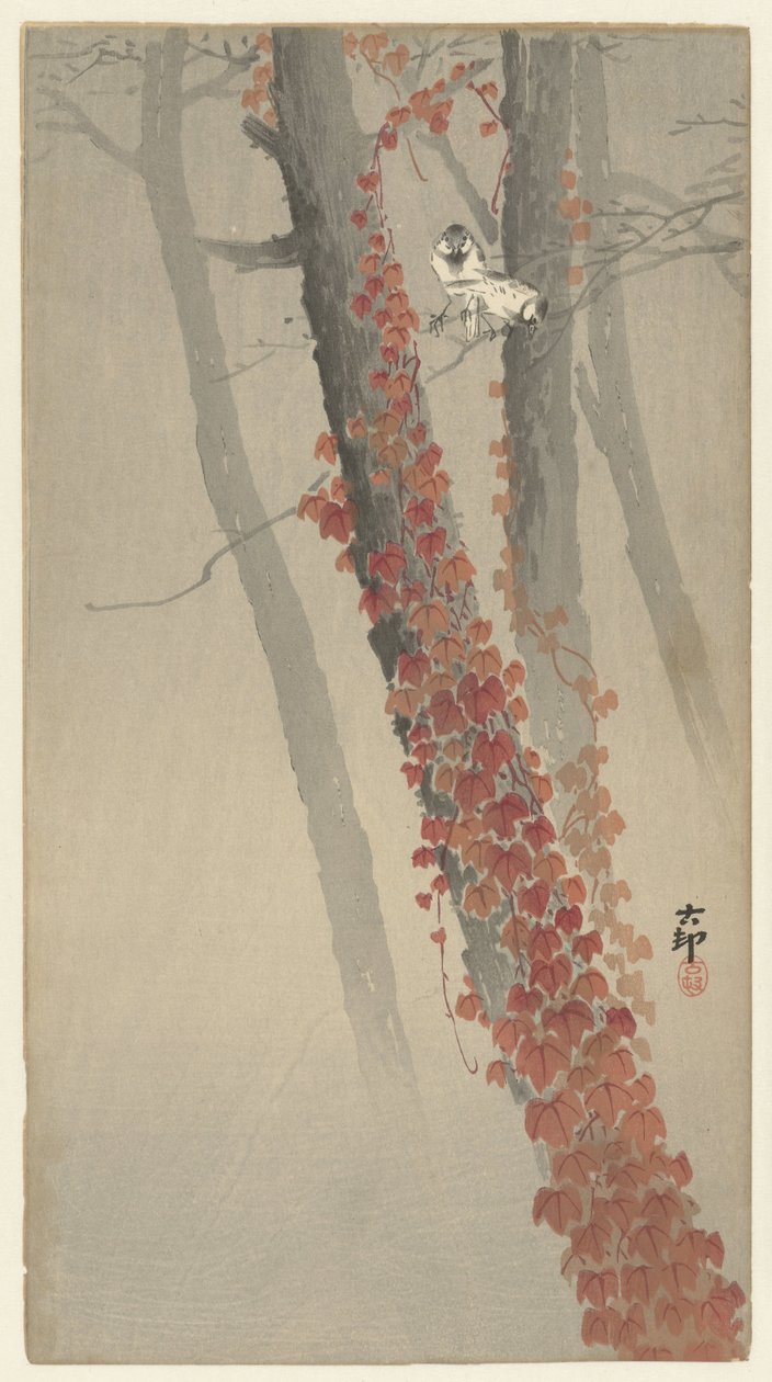 rød eføy av Ohara Koson