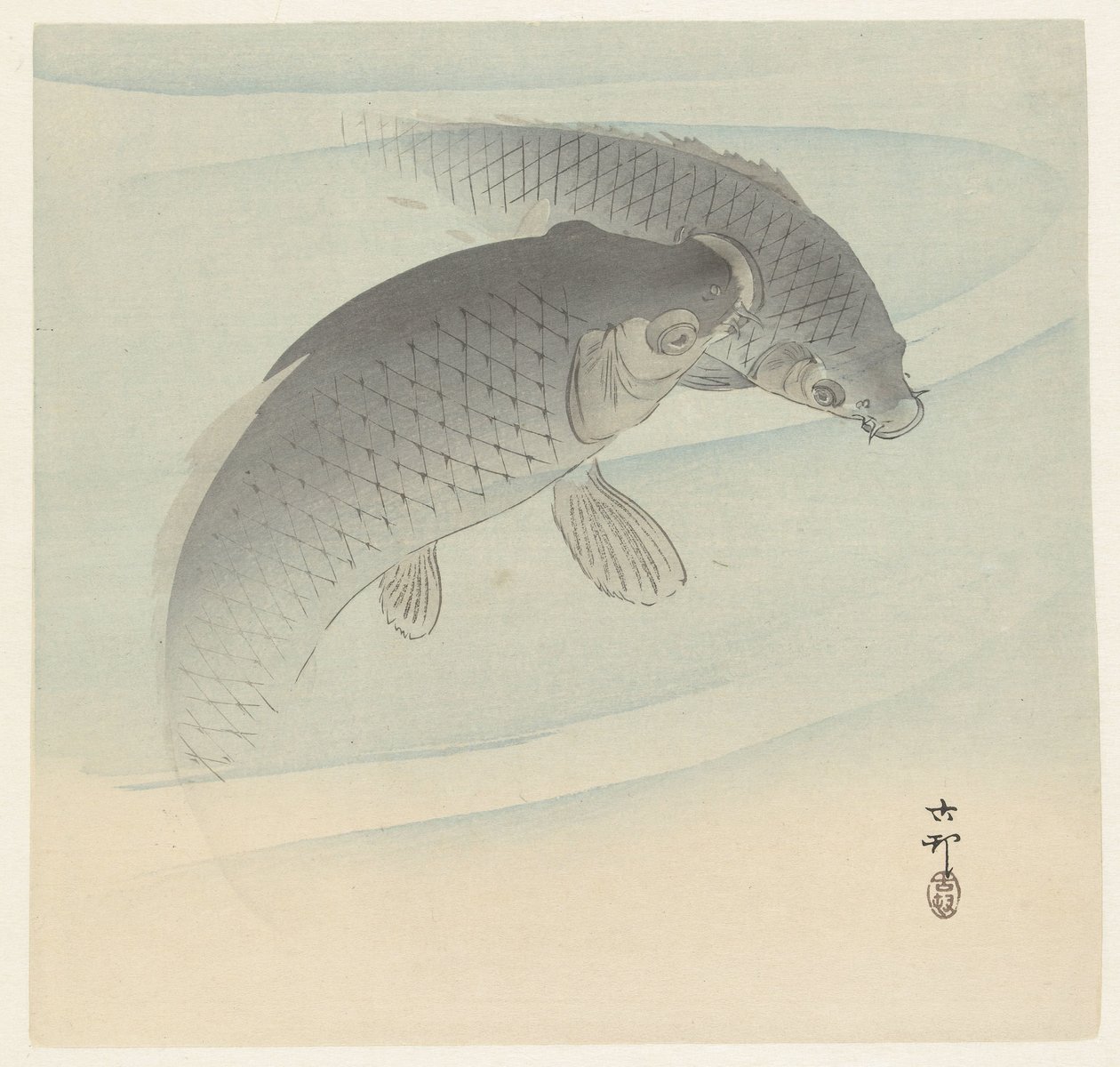 To karper av Ohara Koson