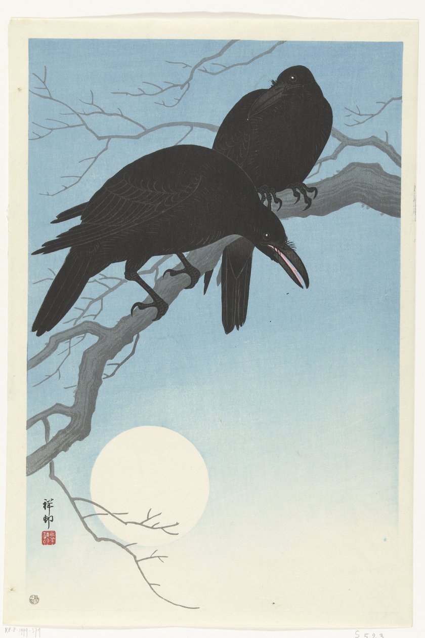 To kråker på en gren av Ohara Koson