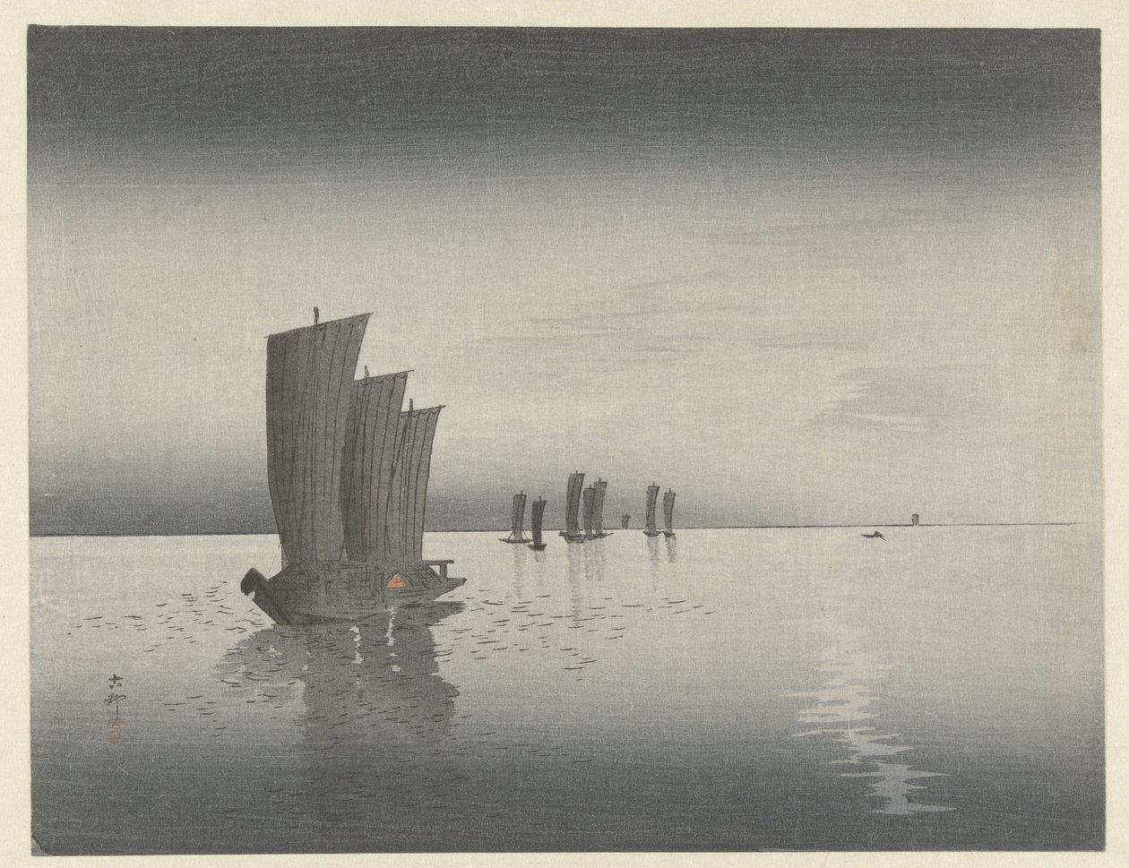 fiskebåter av Ohara Koson